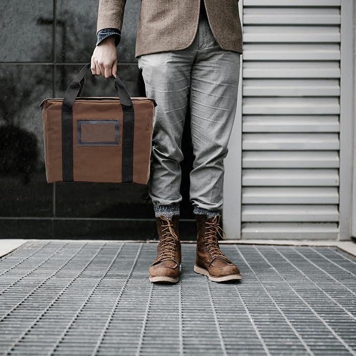 Fire Resistant and Water Repellent Briefcase Document Bag 14 x 11 x 3 Inch