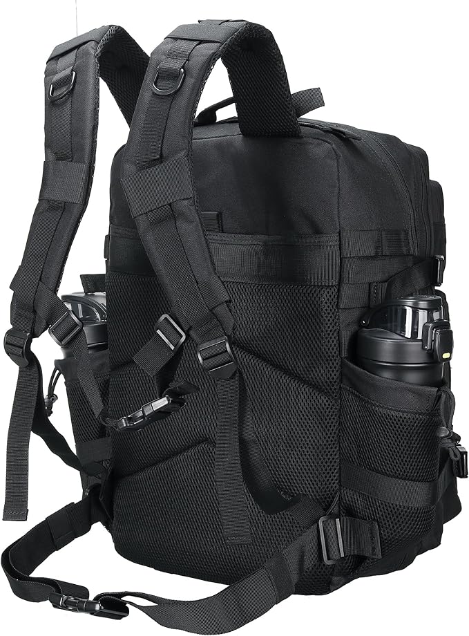 45L Tactical Assault Backpack 3 day assault pack with Molle Waterproof backpack Rucksack for Tactical Backpacks (Black)