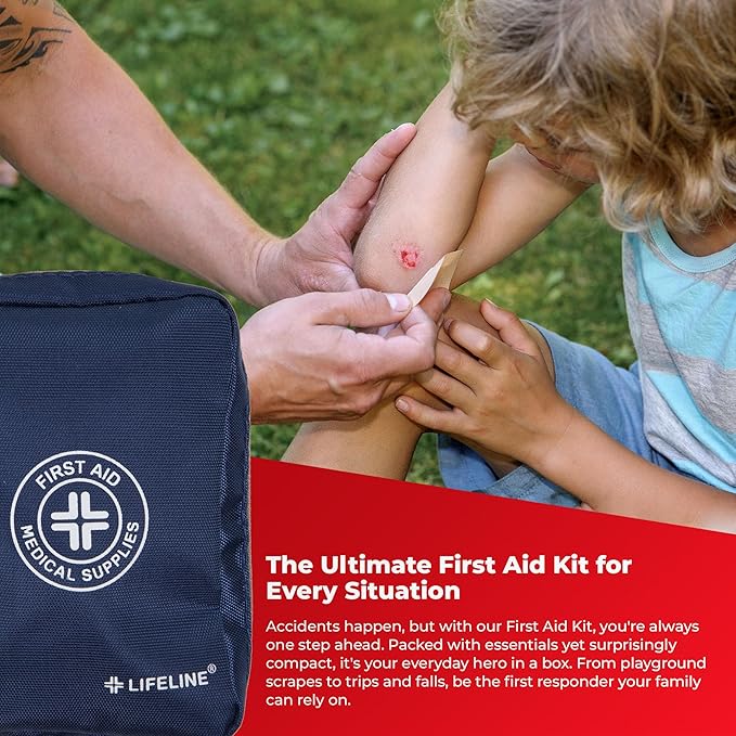 First My Family All-in-One 4 Person, 72 Hour Emergency Survival Kit for Fires, Earthquakes, Hurricanes, Floods, Tsunami and Other Disasters - Premium Black Backpack