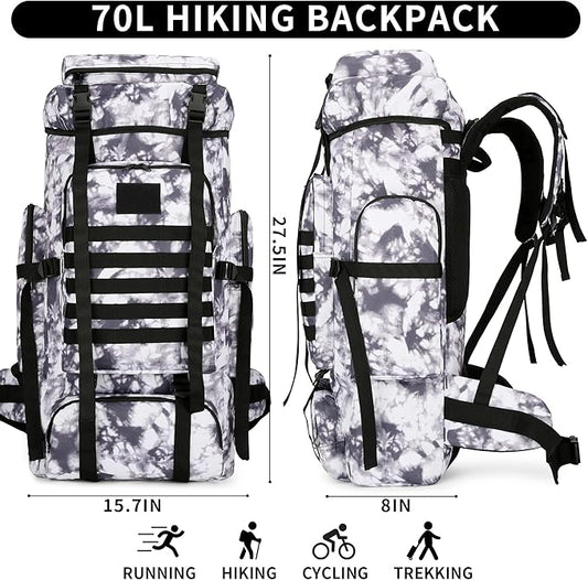 Hiking Backpack for Men 70L/100L Camping Backpack Military Rucksack Molle 3 Days Assault Pack for Climbing