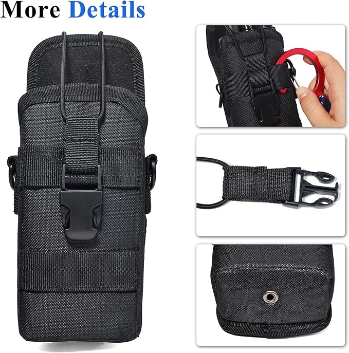 Versatile Walkie Talkie Holster Molle Radio Pouch Large Radio Holder for Motorola Baofeng Cobra Uniden Handheld Two Way Radio Ham CB Radio