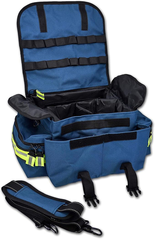 Lightning X Products Small EMT Medic First Responder Trauma EMS Jump Bag with Dividers - Navy Blue