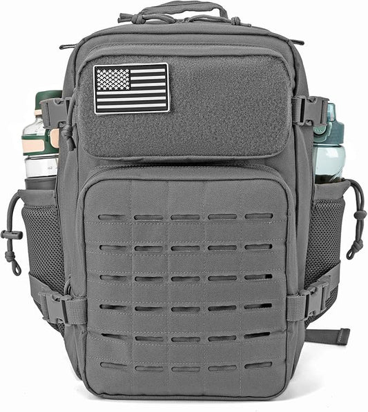 QT&QY 25L/45L Military Tactical Backpack For Men Molle Daypack 3 Day Bug Out Bag Hiking Rucksack With Bottle Holder