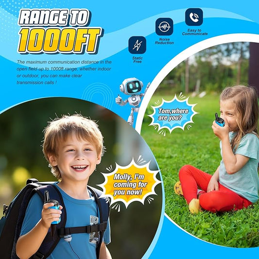 Kids Walkie Talkies Toys for Boys: comedyfun Mini Robots Walkies Talkies 2 Pack Boys Toy for 3 4 5 6 7 8 Year Old Camping Outdoor Games Christmas Birthday Gifts Age 4 5 6 7 8 Year Old Stocking Stuffer