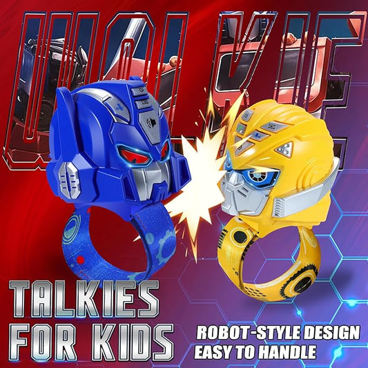 Vvinca Transform Toys Walkie Talkies for Kids 2 Pack - Toys 3-12 Year Old Boy Birthday Gift for Kids, Robots Walkie Talkies Adjustable Strap Voice-Changing Clear Sound Camping Outdoor Games