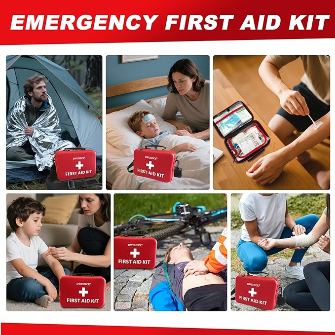 426 Piece First Aid Kit, Waterproof Compact Portable Hard Case Emergency Medical Kit for Home, Car, Travel, Businesses, Office, Hiking, Vehicle, Boat - Outdoor Survival Kit