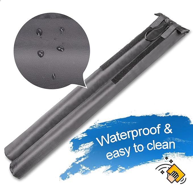MAXTID Large Door Draft Stopper for Bottom of Door 36 Inch Under Door Noise Blocker Under Door Gap Filler Weather Stripping Adjustable Twin Door Sweep Door Draft Guard Window Seal Grey