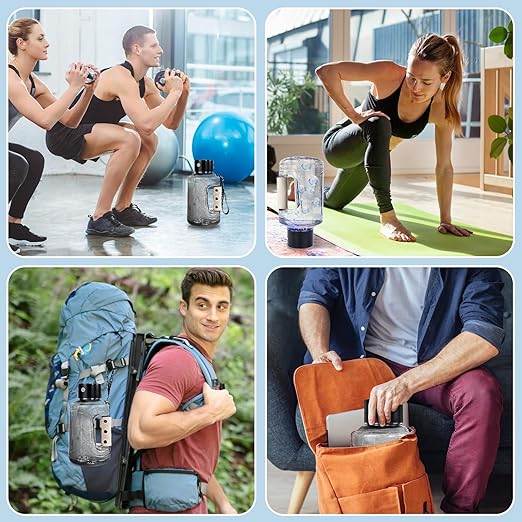Hydrogen Water Bottle, Large Hydrogen Water Bottle Generator, Portable Rechargeable 57OZ/1.5L Hydrogen Water Machine with Foldable Straw with SPE Technology for Home, Office, Travel, Sport
