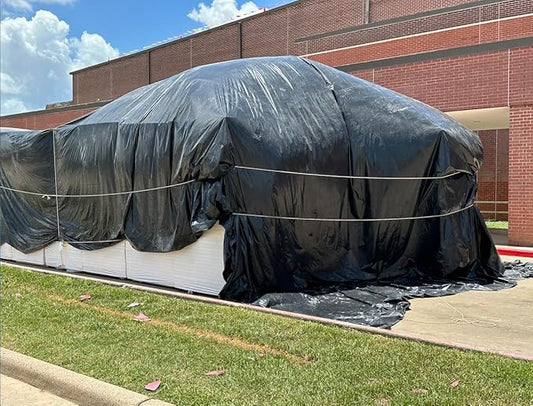 Roly Poly - Black Plastic Sheeting - 6 mil - (20' x 100') Polyethylene Heavy Duty Roll - Tarp, Vapor Barrier, Construction, Farming, Painter's Drop Cloth, Debris Shield