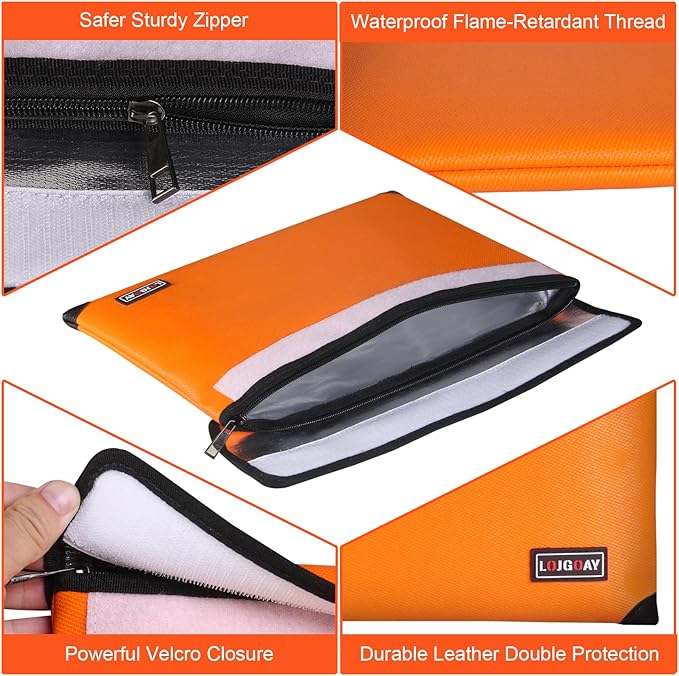 fire proof bag orange A5