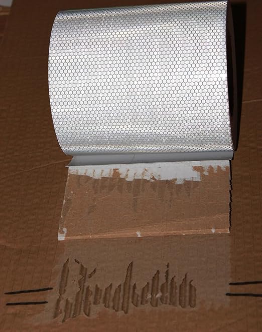 Silver Reflective Tape Outdoor Waterproof 6 inch, High Visibility Hazard Conspicuity Safety Industrial Marking Tape (66 feet)