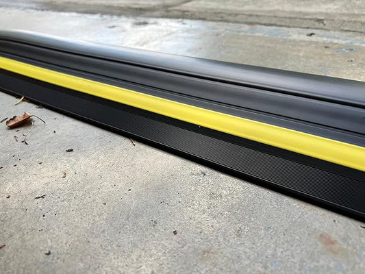1 ½" High Garage Door Flood Barrier Threshold Kit (10'3") | Flexible PVC | Complete Kit Includes 2 Adhesives | GaraDry