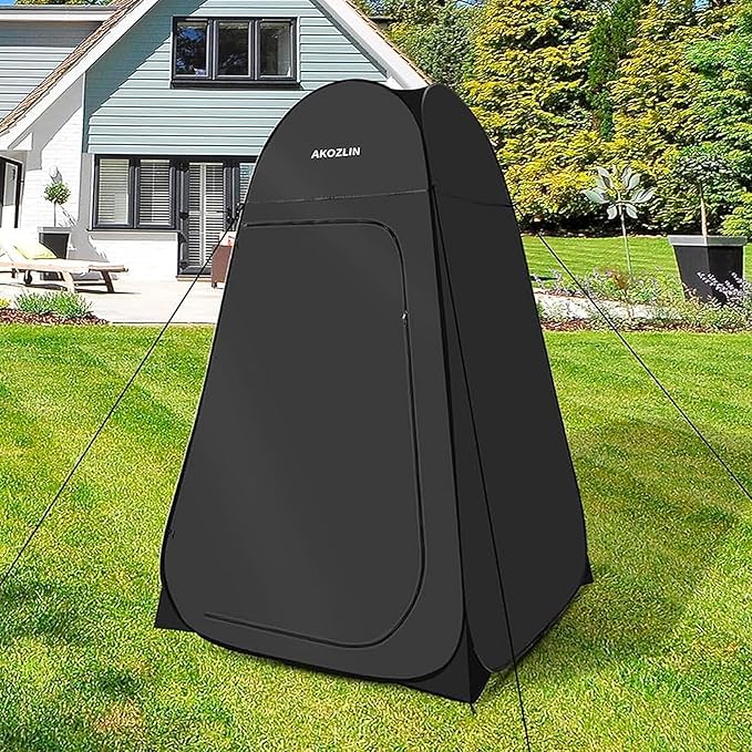 AKOZLIN Portable Pop Up Shower Tent Instant Privacy Dressing Changing Tent Outdoor Shower Room Camp Toilet Tent