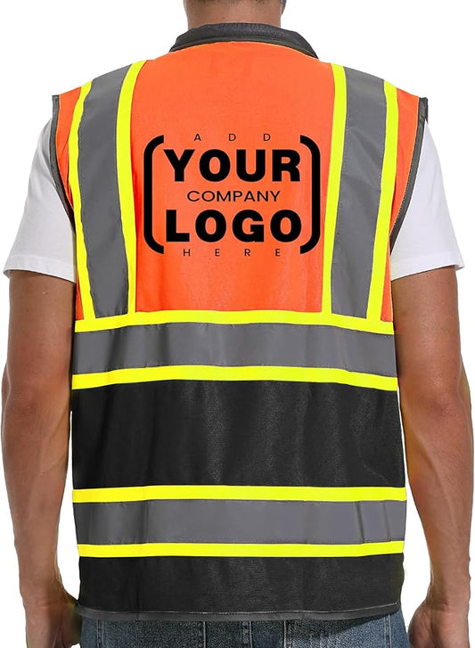 Reflective Safety Vest for Men and Women - High Visibility Construction Vest - Dual Tone Reflective Strips