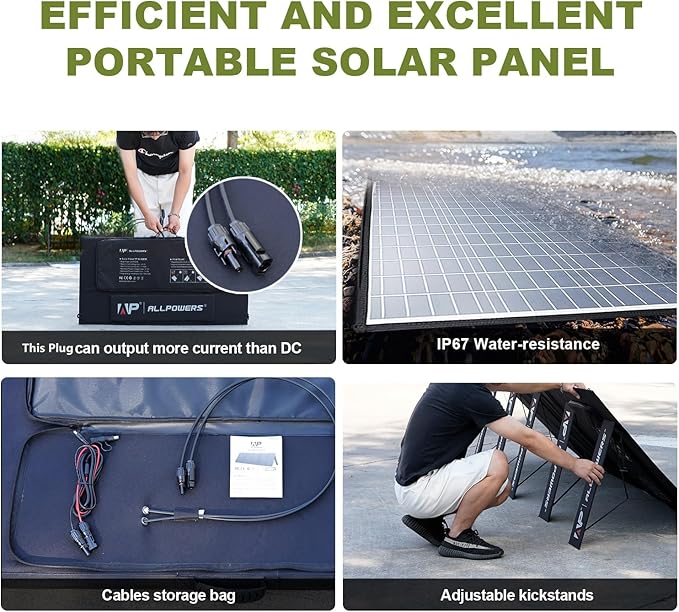 LLPOWERS R2500 Portable Power Station with SP037 Solar Panel, 2500W 2016Wh LiFePO4 Solar Generator with 400W Panel Included, Solar Power with UPS Function, Fast Charging, 30A RV Port