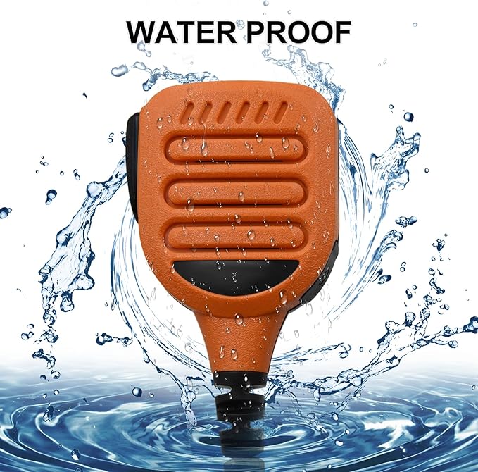 WODASEN Speaker Mic Walkie Talkie Handheld Microphone Shoulder Lapel Mics for GXT LXT GXT1000VP4 GXT1000 LXT500VP3 GXT1050VP4 LXT600 AVPH10 GMRS FRS X-Talker Radio (128-Orange)