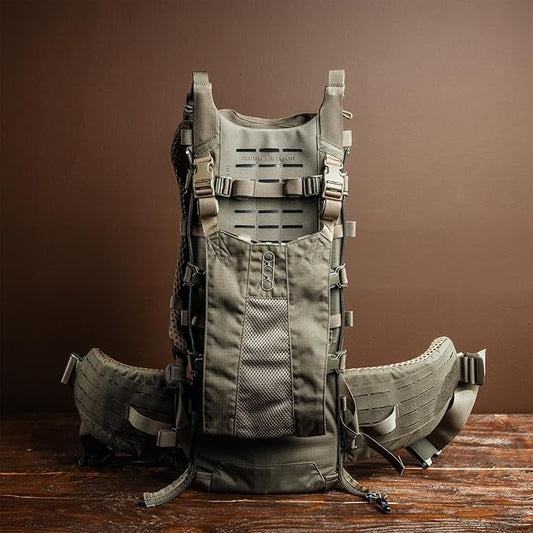 Eberlestock Modframe Hunting Pack Frame – Ultra-Durable, Lightweight Modular Backpack System – Adjustable Fit, Load Shelf, and Compression Straps – Compatible with EMOD Accessories – Dry Earth