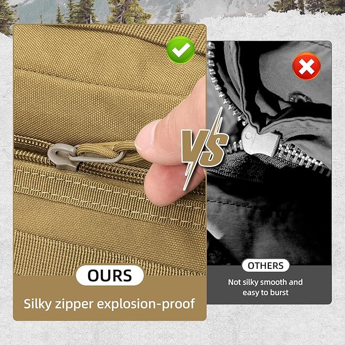 35L Military Tactical Backpack for Men,Water Resistant Assault Pack for Women,Khaki Molle Daypack 3 Day Bug Out Bag Rucksack for Trekking, Camping,Survival,EDC