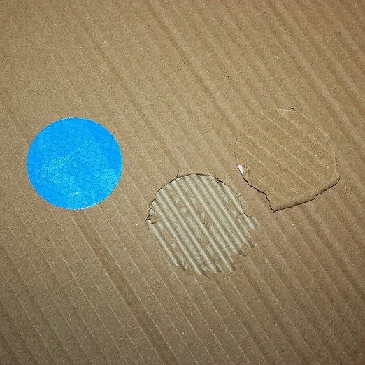 Blue Reflective Stickers 2-inch Diameter Round Reflector, Outdoor Waterproof High Visibility Warning Adhesive Tape (60 Pcs)