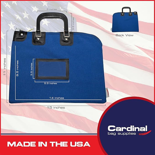 Fire Resistant Security Money Bag with Lock, Water Repellent, Safe Storage, Protects Important Valuables, 15 x 11 Inch (Royal Blue)