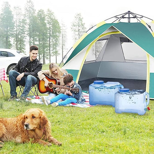 Water Storage Containers - 3.17 Gallon Bottle Dispenser | Portable Square Water Container with Tap,for Hiking Picnic Camping Survival Outdoor Beverage