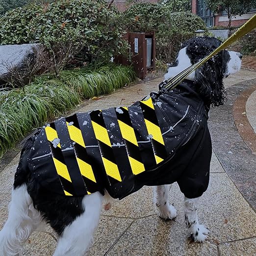 Yellow Black Reflective Tape Outdoor Waterproof 3 inch, High Visibility Hazard Safety Industrial Marking Tape (11 feet)