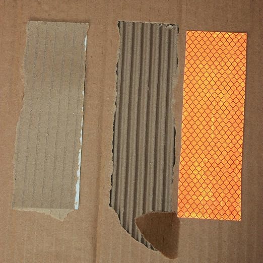 Orange Reflective Stickers 2 inch X 6 inch, Outdoor Waterproof High Visibility Warning Safety Adhesive Reflector Tape (60 Pcs)