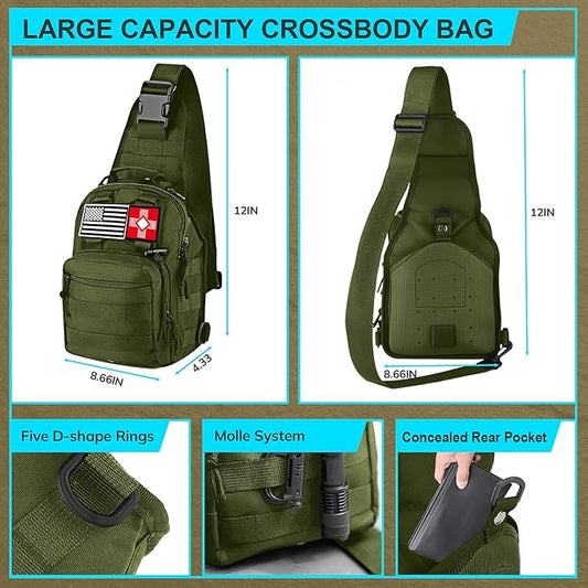 Survival Kit, Gifts for Christmas Men, Women, 251pcs Emergency Survival Gear and Supplies Equipment, First Aid Kit with Crossbody Bag, Camping Essentials for Earthquake, Hiking, Outdoor Adventure