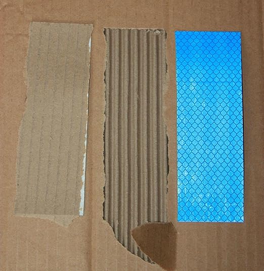 Blue Reflective Stickers 2 inch X 6 inch, Outdoor Waterproof High Visibility Warning Safety Adhesive Reflector Tape (30 Pcs)