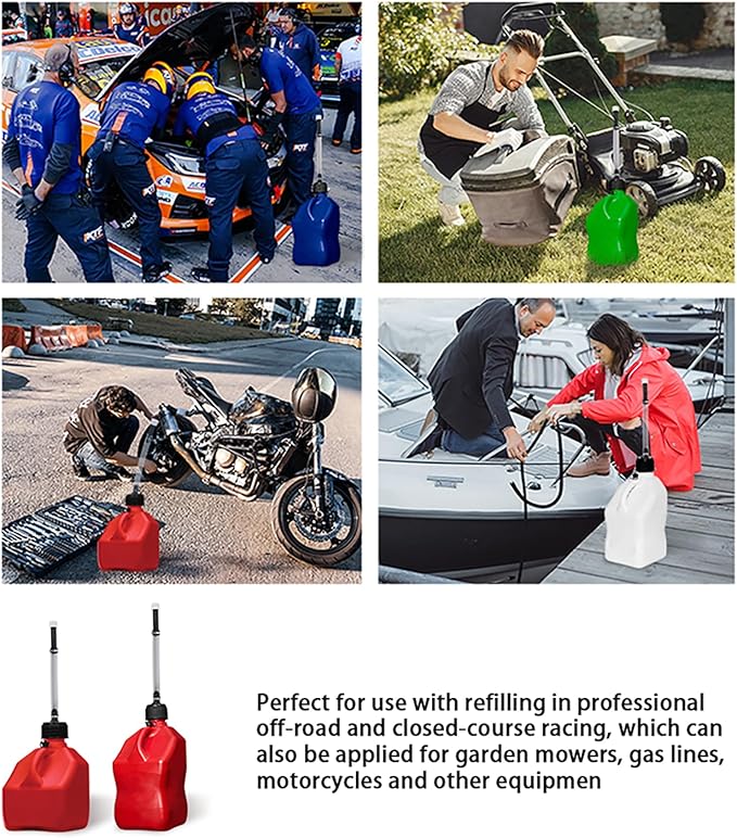 Racing Fuel Jug Hose Kit -Vp Fuel Can spout Compatible with 3/5/5.5 Gallon Gas Cans, Improved Filter Design, Pack of 4