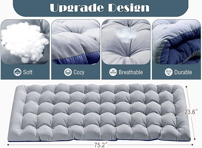 ABORON Heavy-Duty Folding Guest Bed for Adults, 500lb Capacity, Portable Extra Cot with 1218D Double Layer, Ideal for Indoor Guest Stays & Temporary Home Use