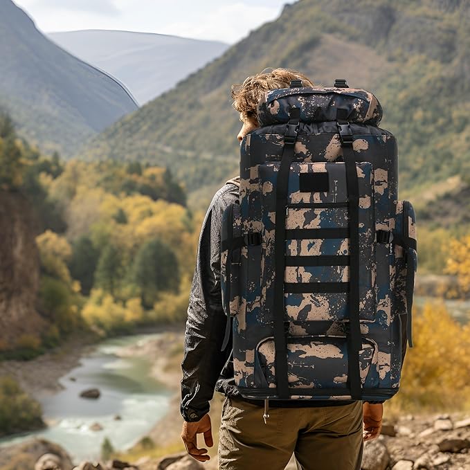 Hiking Backpack for Men 70L/100L Camping Backpack Military Rucksack Molle 3 Days Assault Pack for Climbing