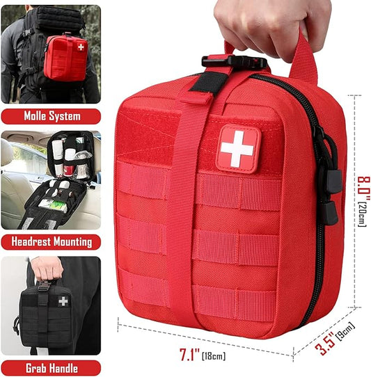 LIVANS 1000D First Aid Bag Empty Medical Ifak Pouch Molle EMT Pouches Rip-Away Tactical Military Trauma Emergency Medic Bag