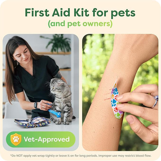KeepGoing Pet First Aid Kit for Dogs & Cats – Emergency Kit for Travel, Car & Camping – Pet Essentials & Supplies – Dog & Cat Travel Accessories