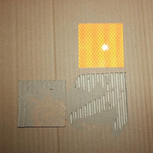 Orange Reflective Stickers 2 inch X 2 inch, Outdoor Waterproof High Visibility Warning Safety Adhesive Reflector Tape (120 Pcs)