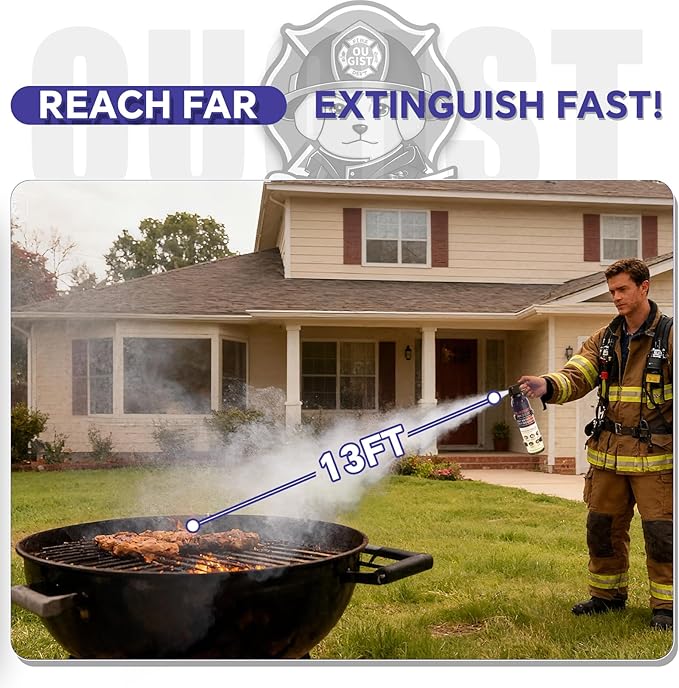 Fire Extinguisher for Home & Vehicle - 600g Fire Extinguisher | Grease & Electrical Fire Extinguisher for Kitchen, Car, Portable (4-Pack)