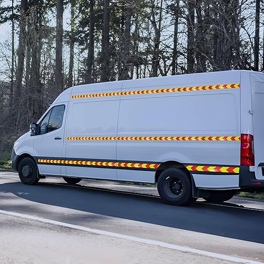Industrial Reflective Tape 2 inch Wide for Cars, Outdoor Waterproof High Visibility Safety Warning Adhesive Strips (66 feet)