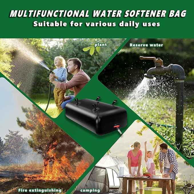 113 L/30 gal Water Bladder Storage Containers, Foldable Portable Water Tank Large Capacity Soft Water Bag, Drought Resistance, Fire Prevention, Emergency Water
