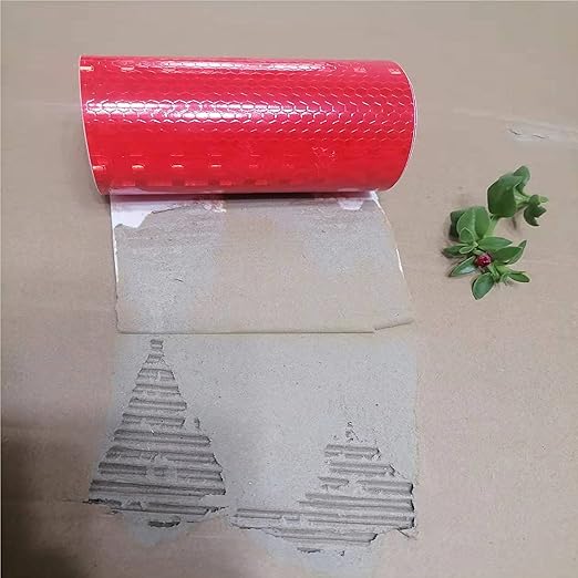 Red Reflective Tape Outdoor Waterproof 4 inch Wide for Trailer, High Visibility Safety Warning Adhesive Stickers Strips (10 feet)