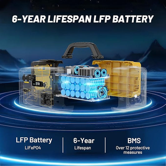 Portable Power Station, 1800W Generator with Solar Panels,1024Wh LiFePO4 Battery 120V AC Outlet Solar Powered Generators for Home Use Outdoor Camping RV Travel Emergency Battery Backup Power Supply