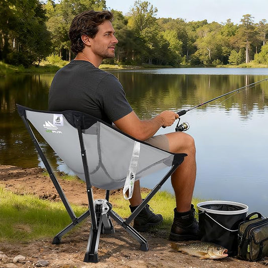 Camping Chair for Outdoor Use — Stable Folding Design, Reliable Support, Anti-Slip Feet, Portable Chair for Camping, Fishing & Beach