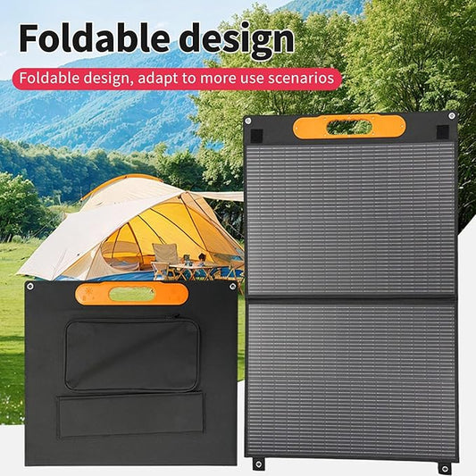 100W High Efficiency Solars Panel Foldable for Outdoor Camping Emergencies Charging with Waterproofed Light Weight Foldable Solars Panel