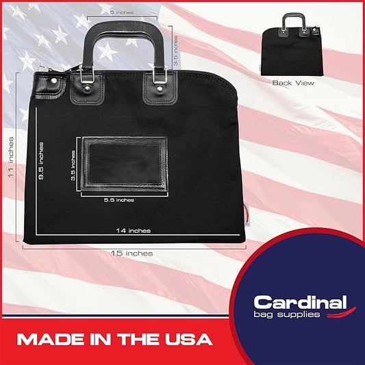 Fire Resistant Security Money Bag with Lock, Water Repellent, Safe Storage, Protects Important Valuables, 15 x 11 Inch (Black)