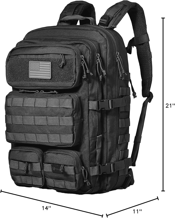 Falko Tactical Backpack for Men and Women 50L Backpack 2.4x Stronger Large Military Molle Rucksack, Bugout Backpack Outdoors