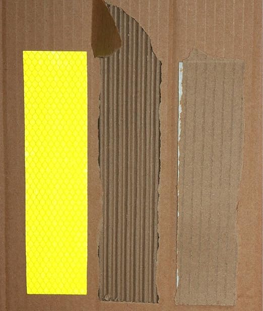 Fluorescent Reflective Stickers 1 inch X 6 inch, Outdoor Waterproof High Visibility Warning Safety Adhesive Reflector (30 Pcs)