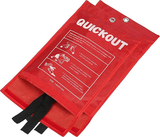 Fire Blanket, Fiberglass Survival Gear for Outdoor Situations, Emergency Retardant Blanket with Fire Suppression Properties, Easy to Use, Ideal for Home Safety and Survival Kits