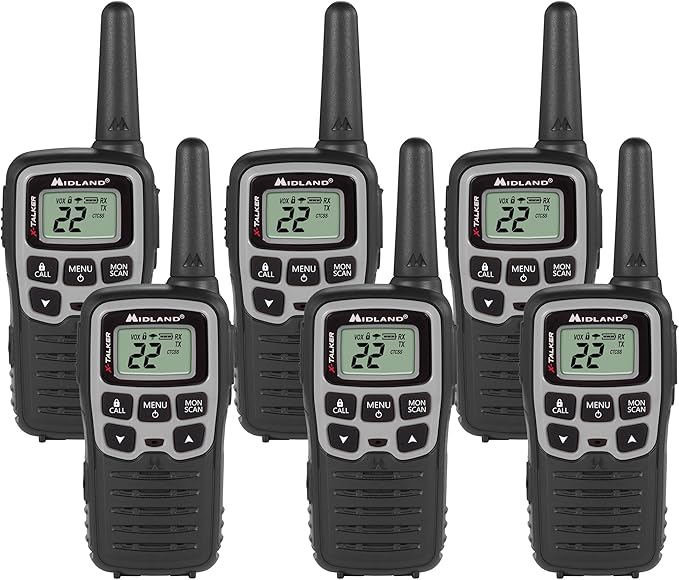 Midland X-TALKER T51BLKVP Two Way Radios 6-Pack