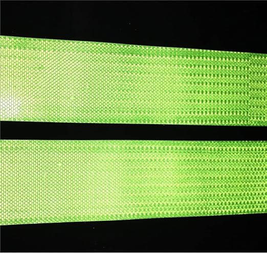 Green Reflective Tape Outdoor Waterproof 3 inch Wide, High Visibility Warning Industrial Marking Tape, Safety Stickers (68 feet,5 Rolls)