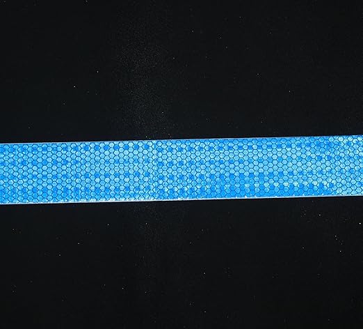 Blue Reflective Tape 1 inch Wide, Outdoor Waterproof High Visibility Warning Industrial Marking Tape, Safety Stickers (68 feet,10 Rolls)