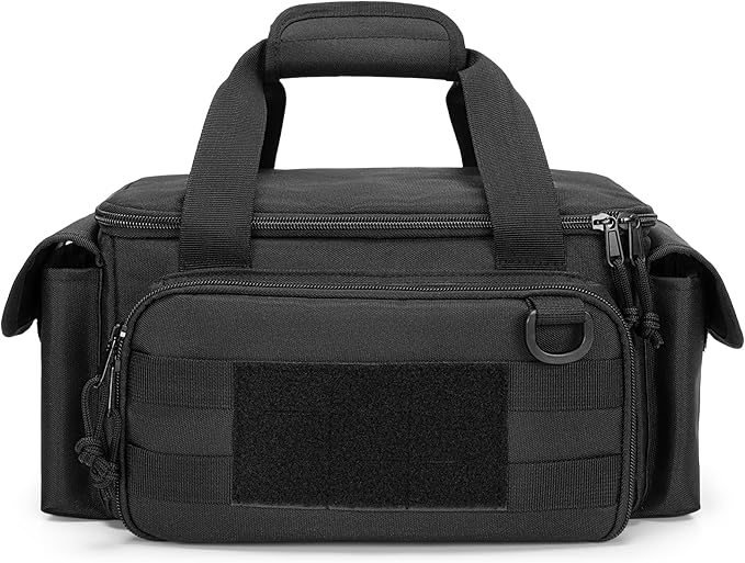 Small Tool Bag with Anti-friction and Thick Padded Bottom, Tool Storage Organizer for Men, Tactical Bag, Range Bag, Multi-functional Work Tote for Repairman, Electrician, Carpenters, Handyman